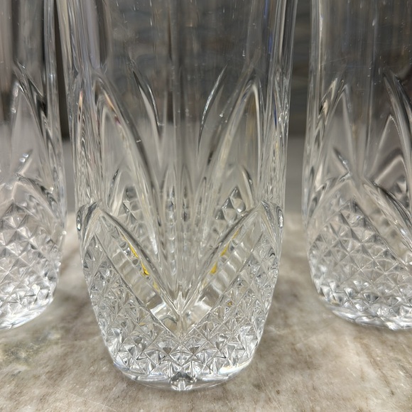 Salzburg Cristal de Flandre Highball Cut Crystal Glasses 5 1/2" - Set of 3 - Picture 3 of 6